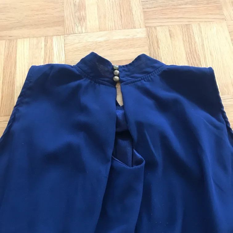 Navy Blue Sleeveless Blouse - Medium image indicator(8)