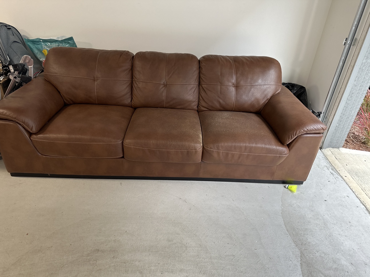 Brown Leather Sofa