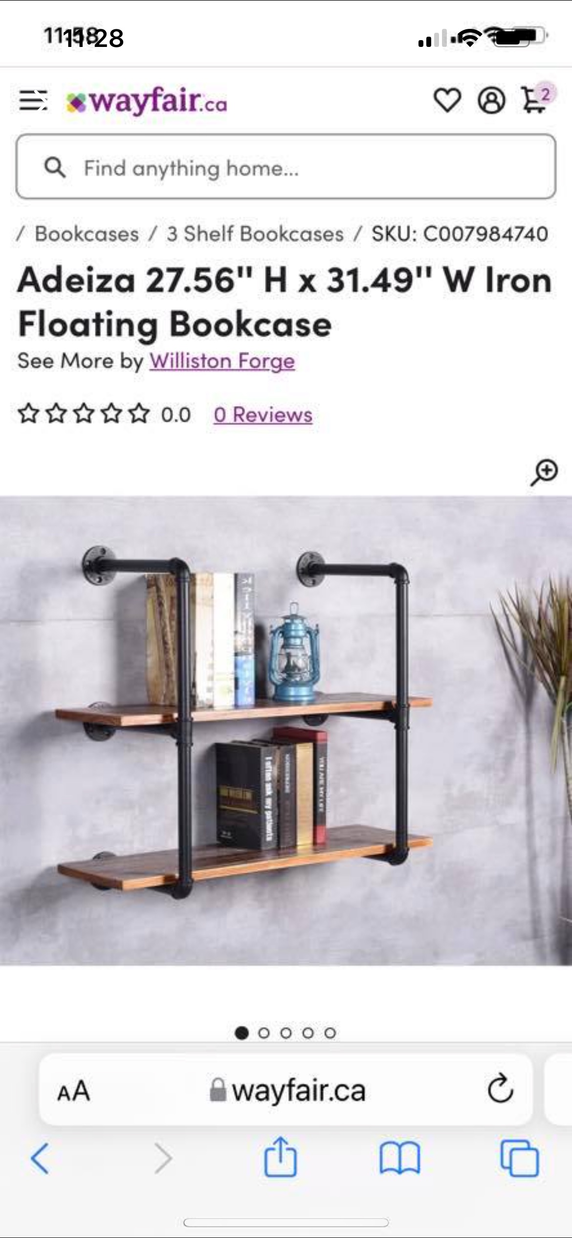 2 shelves. New in box! 3 Floating and 2 Shelf Floating shelf - photo 2