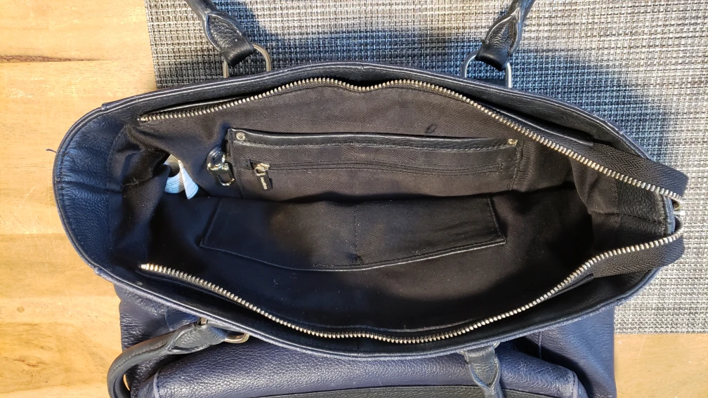 Danier Blue Genuine Leather Tote Bag - photo 3