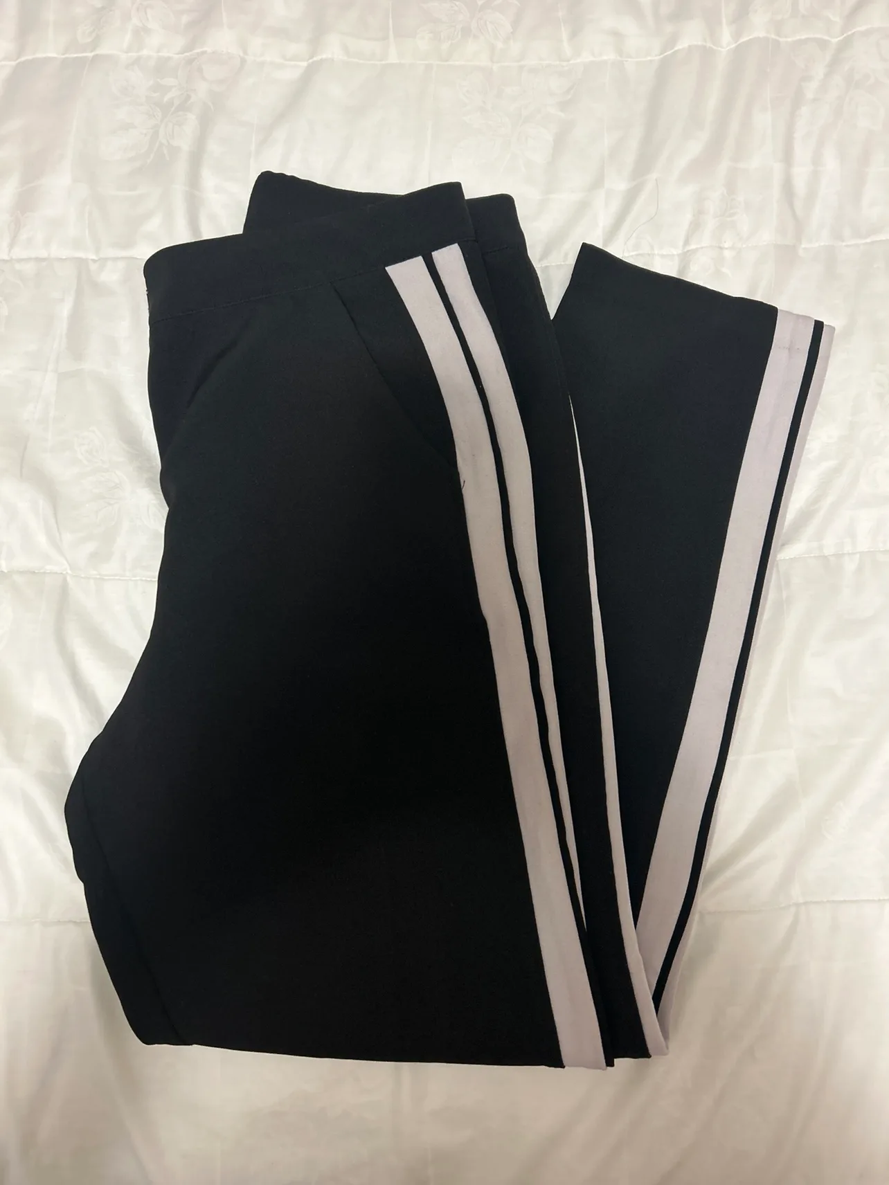 Black and White Striped Pants #freecycle thumbnail