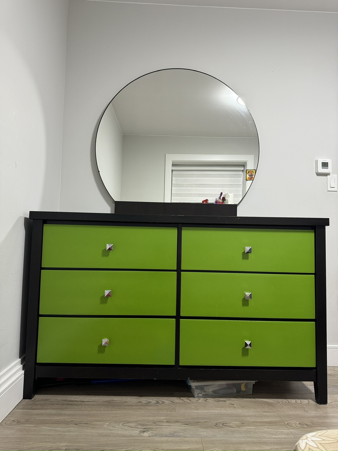 Six-Drawer Dresser with Mirror