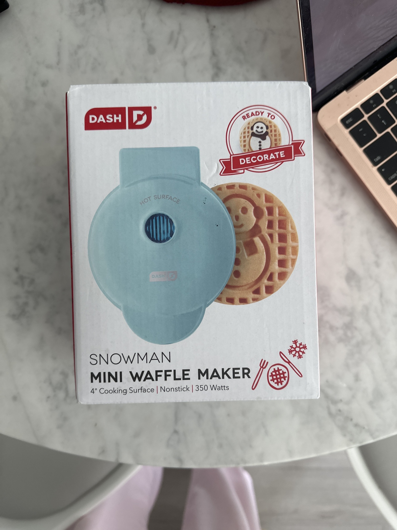 Dash Snowman Mini Waffle Maker
