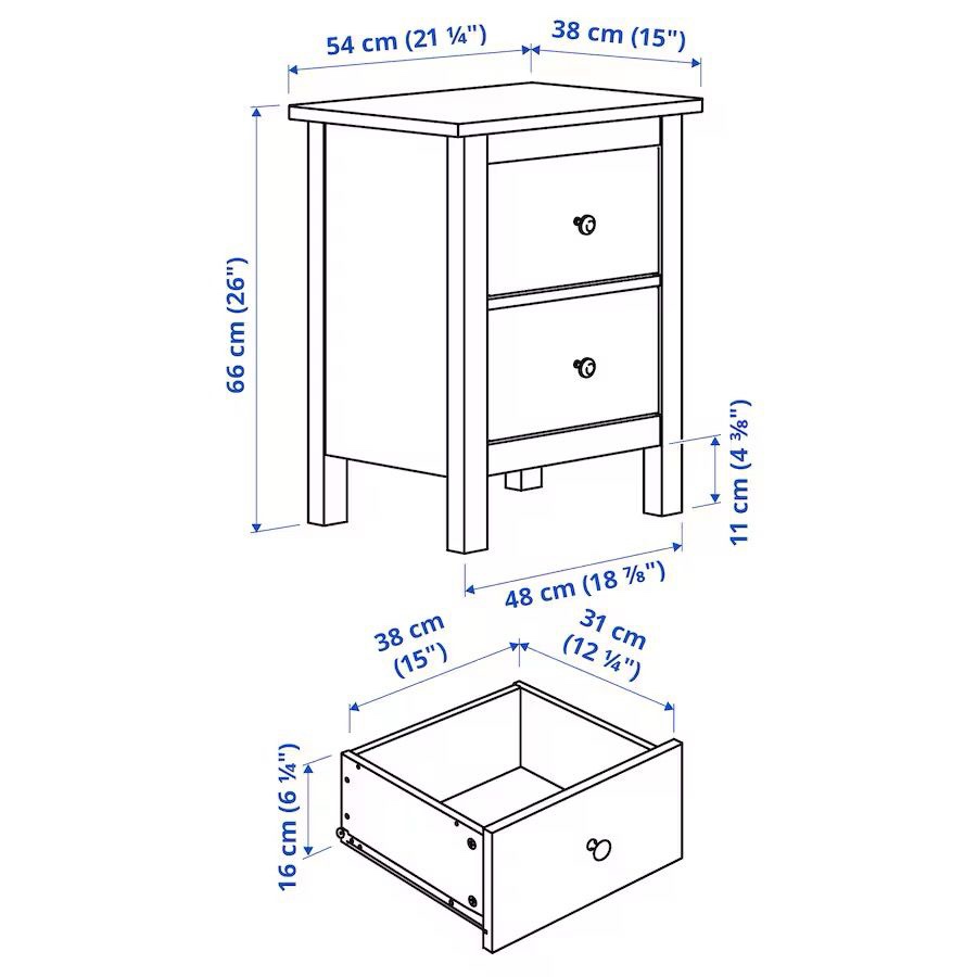 IKEA Hemnes  Nightstands - photo 2