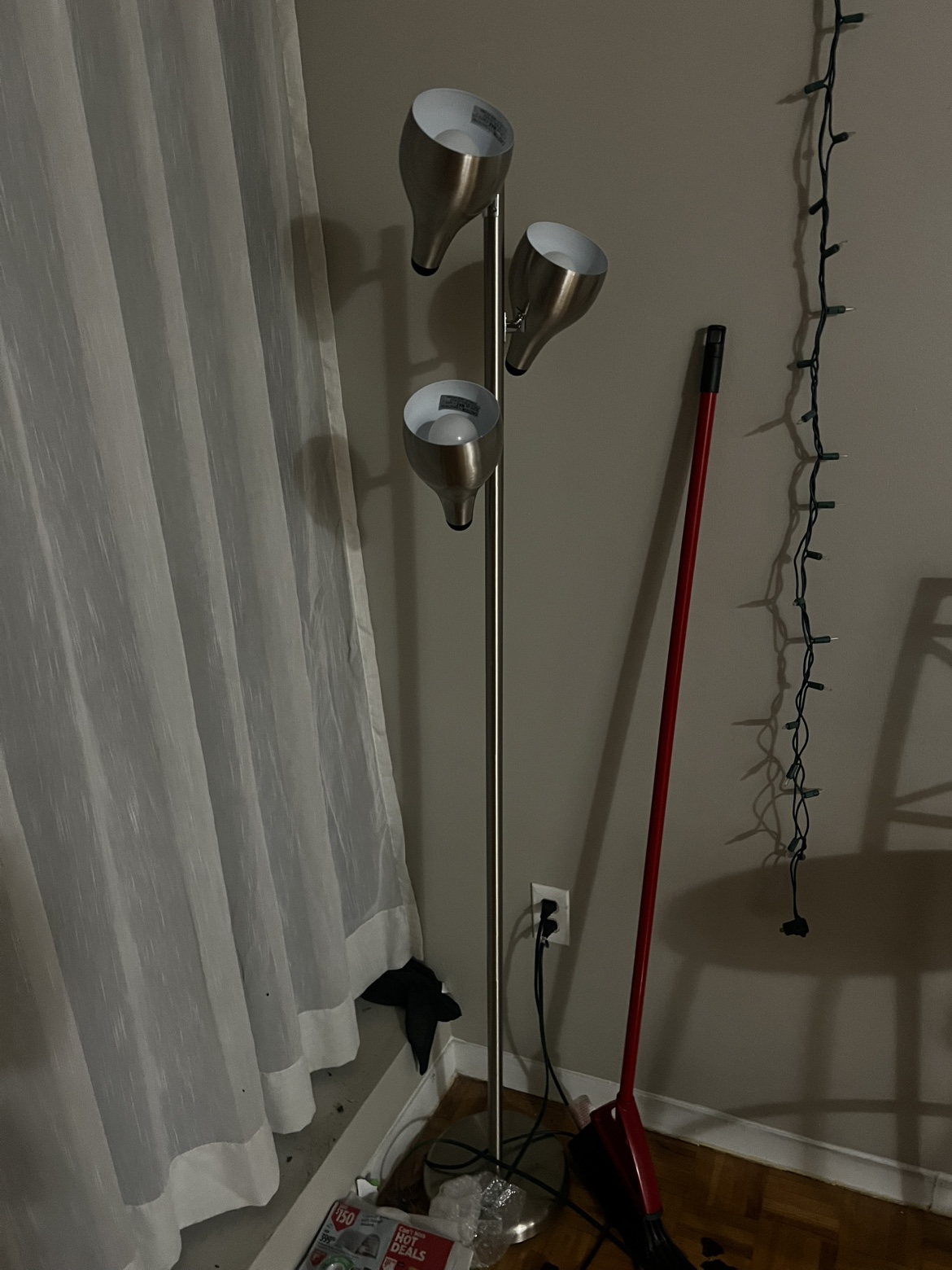 Three Light Floor Lamp set of 2