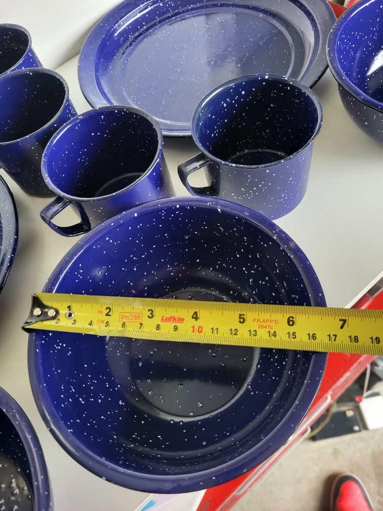 Blue Enamelware Dinnerware - photo 3
