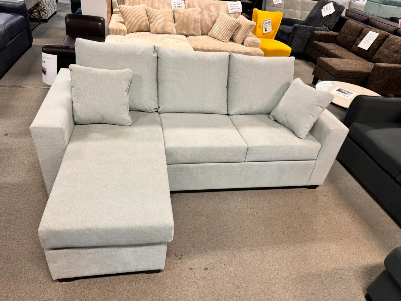 Grey Sectional reversible - Canadian made thumbnail