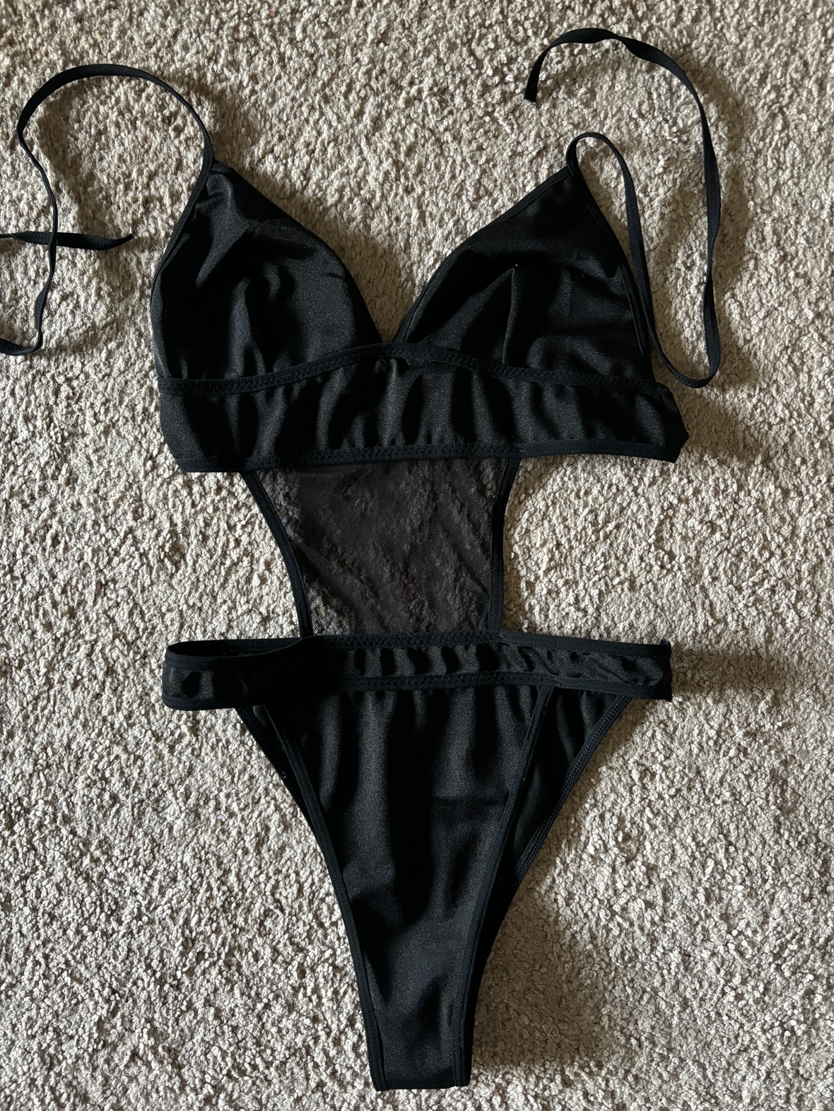 Black Mesh Bodysuit with Shrug - photo 2