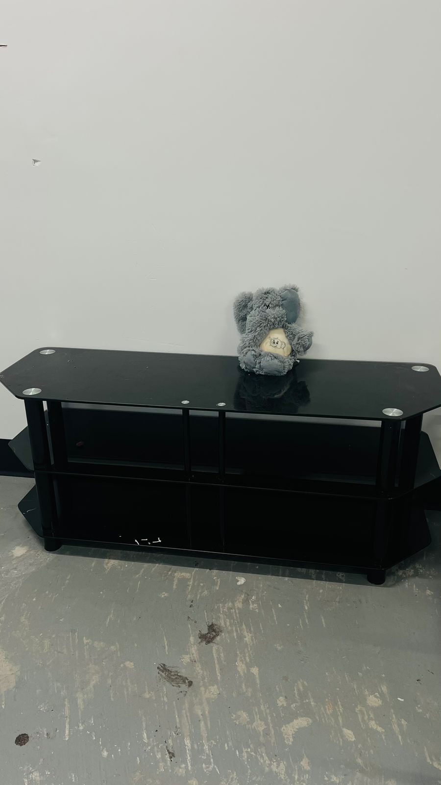 Black Glass TV Stand - photo 2