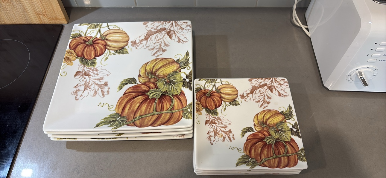 “New” Pumpkin Dinnerware Set