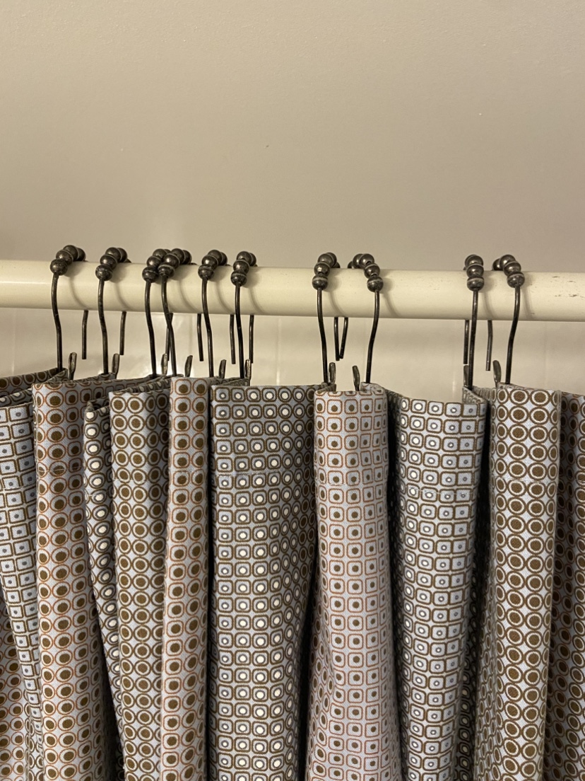 Fabric Shower Curtain w/ Hooks - photo 2