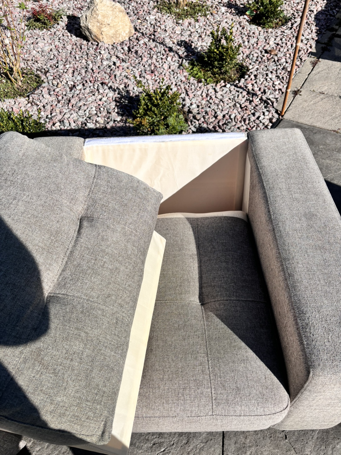 Beautiful three-piece sofa set gray - photo 5