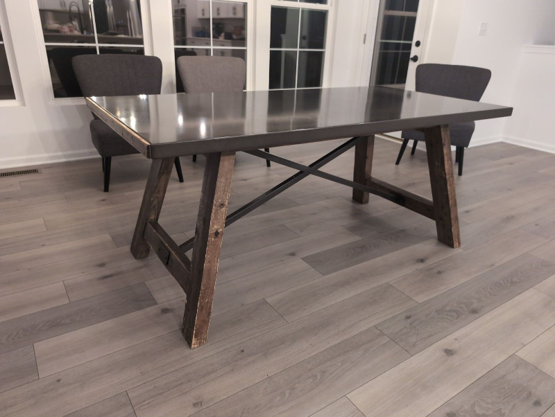 Restoration Hardware Wood & Metal Dining Table - photo 5
