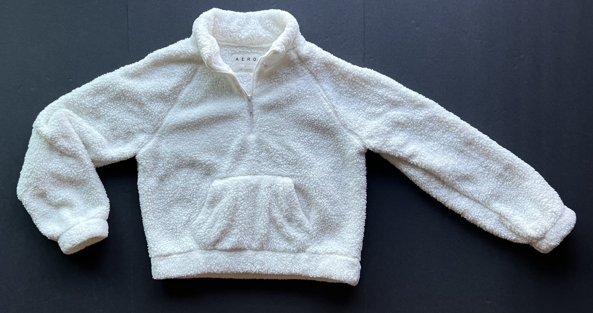 Aeropostale White Fleece Pullover - photo 3