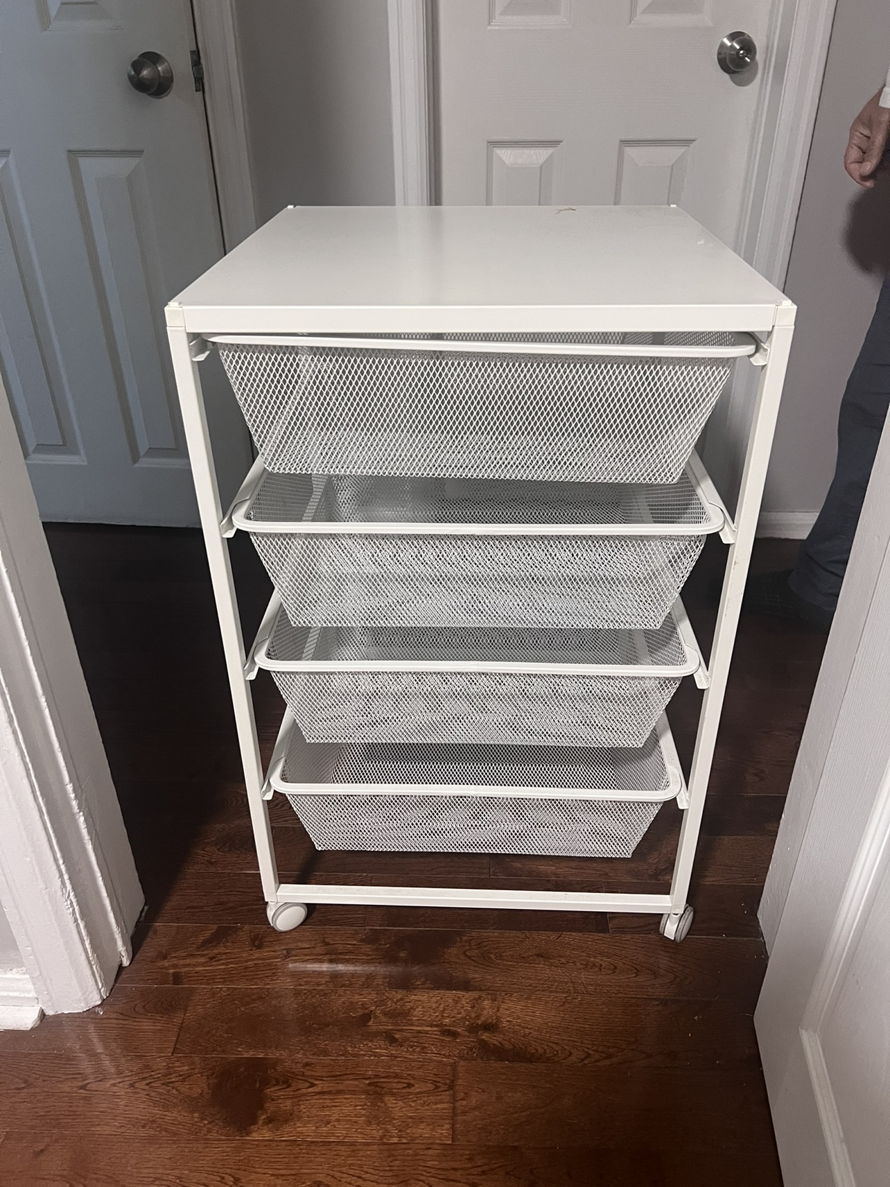 White Rolling Storage Cart
