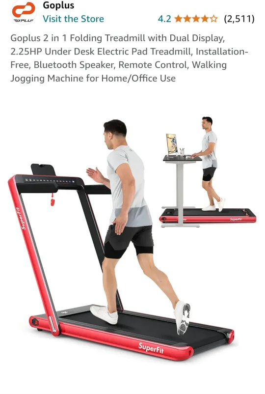 Goplus 2 in 1 Folding Treadmill image indicator(3)