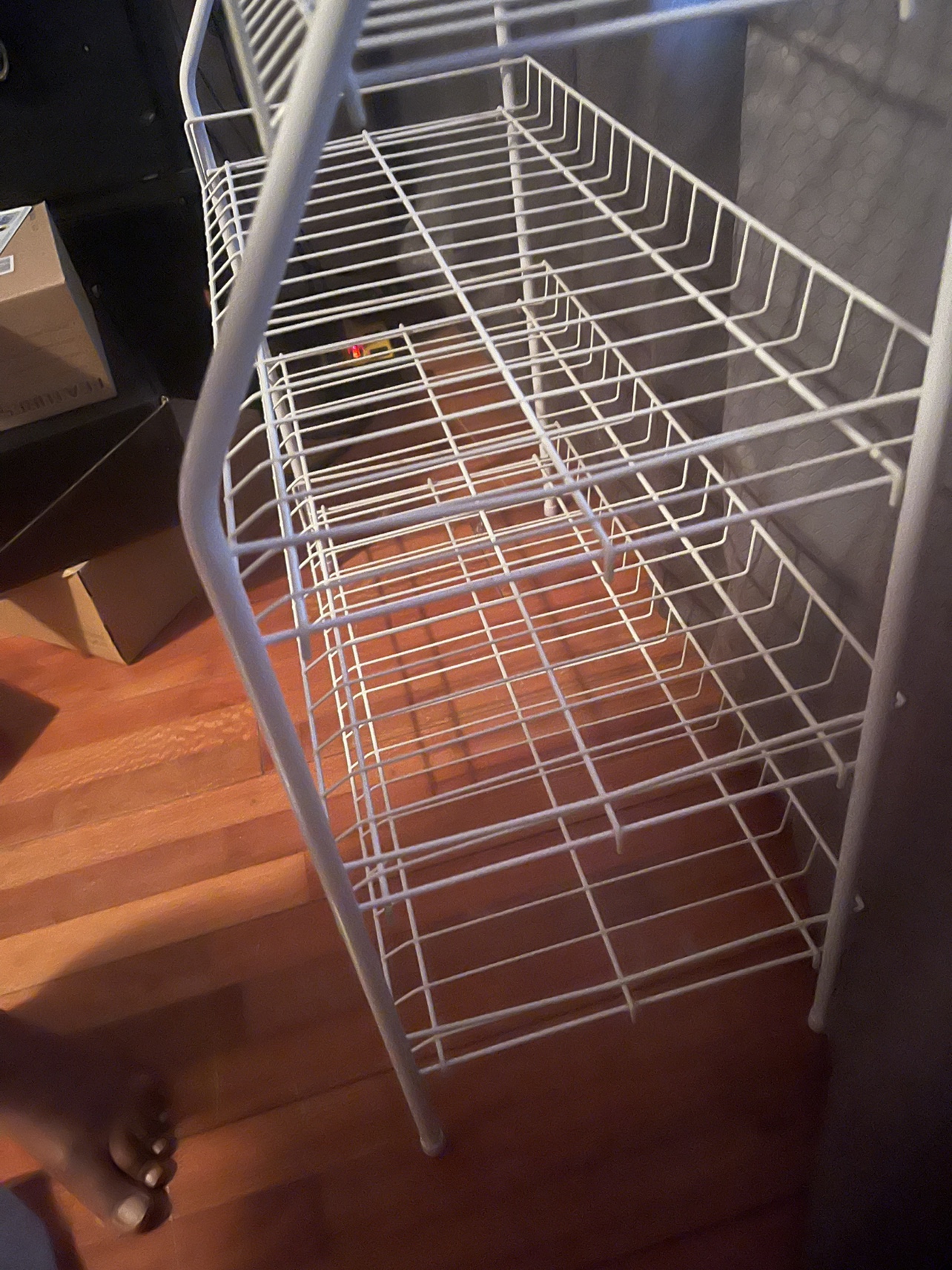 White Metal Shoe Rack