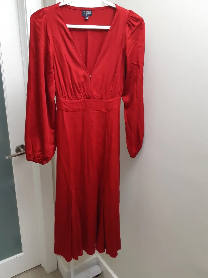 Red Midi/Cocktail Dress - XS - New image indicator(5)