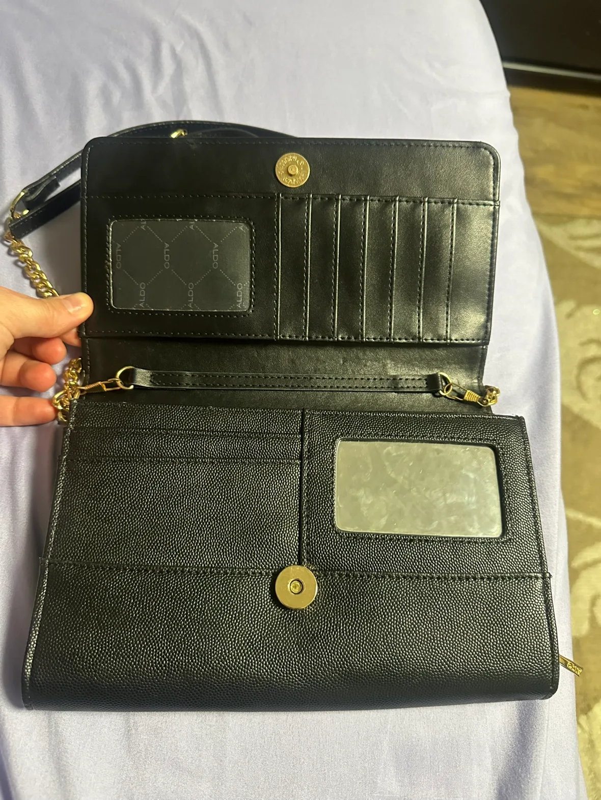 Aldo Black Chain Strap Wallet image indicator(3)