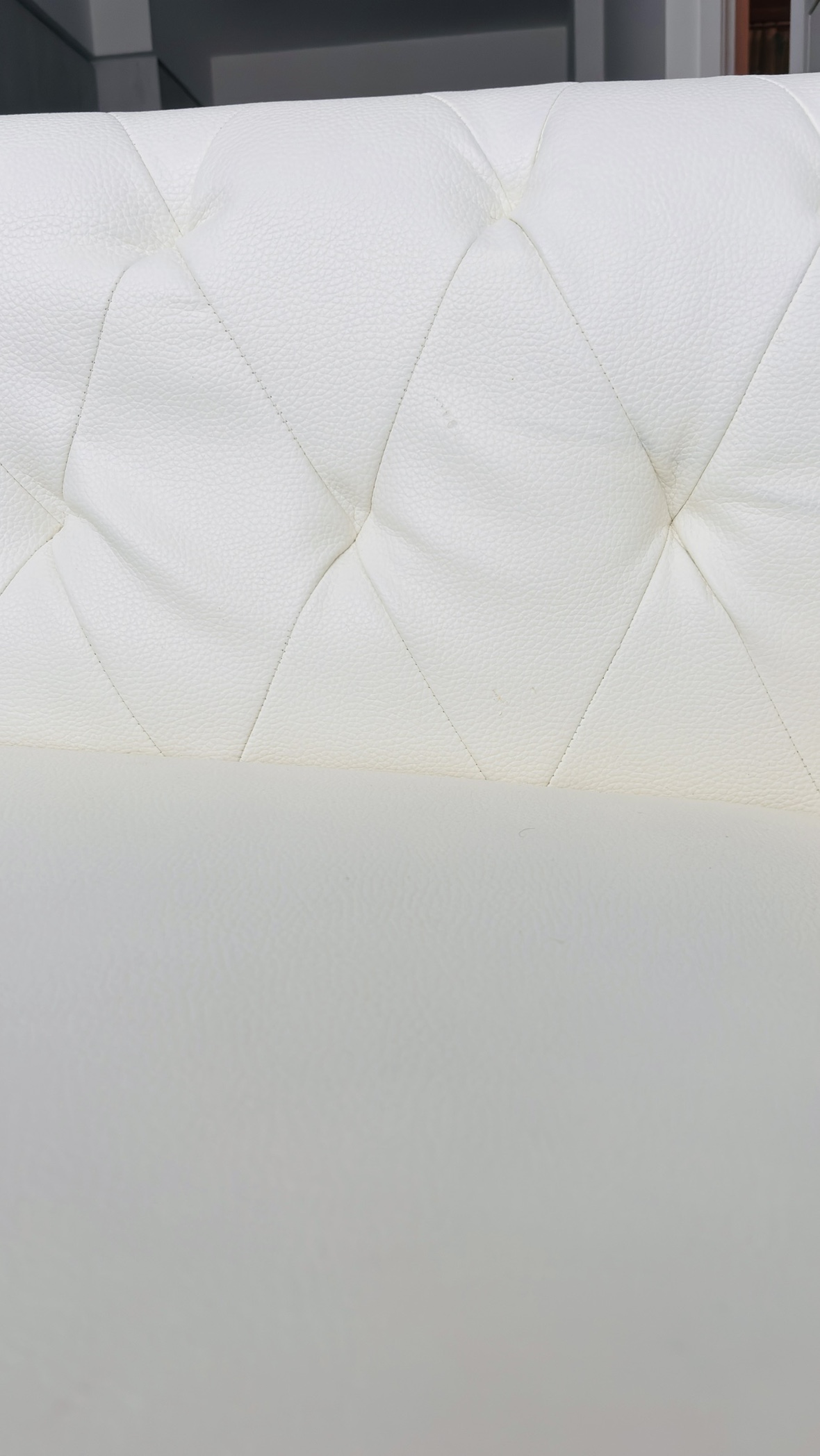 White Sofa ( premium leather loveseat) - photo 3