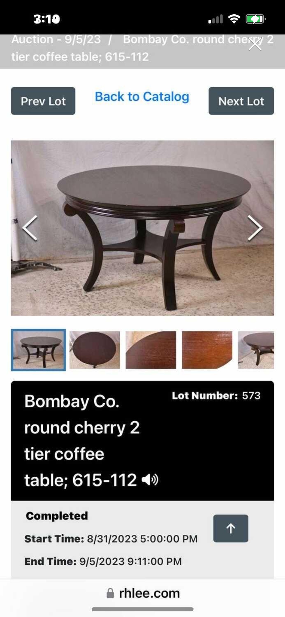 Bombay Co. Two-Tier Round Coffee Table