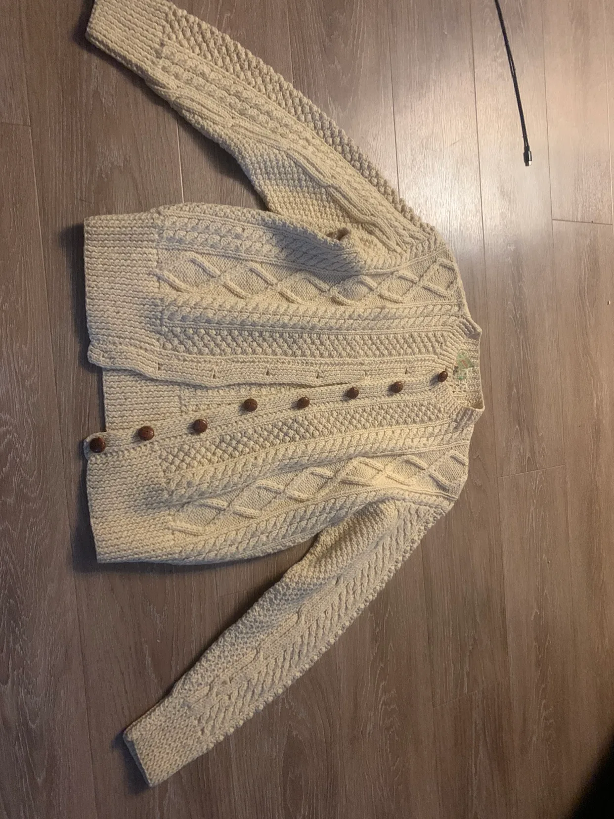 Cream Cable Knit Cardigan thumbnail