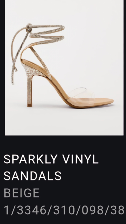 Zara Sparkly Vinyl Sandals Size 38 (7.5) - photo 4