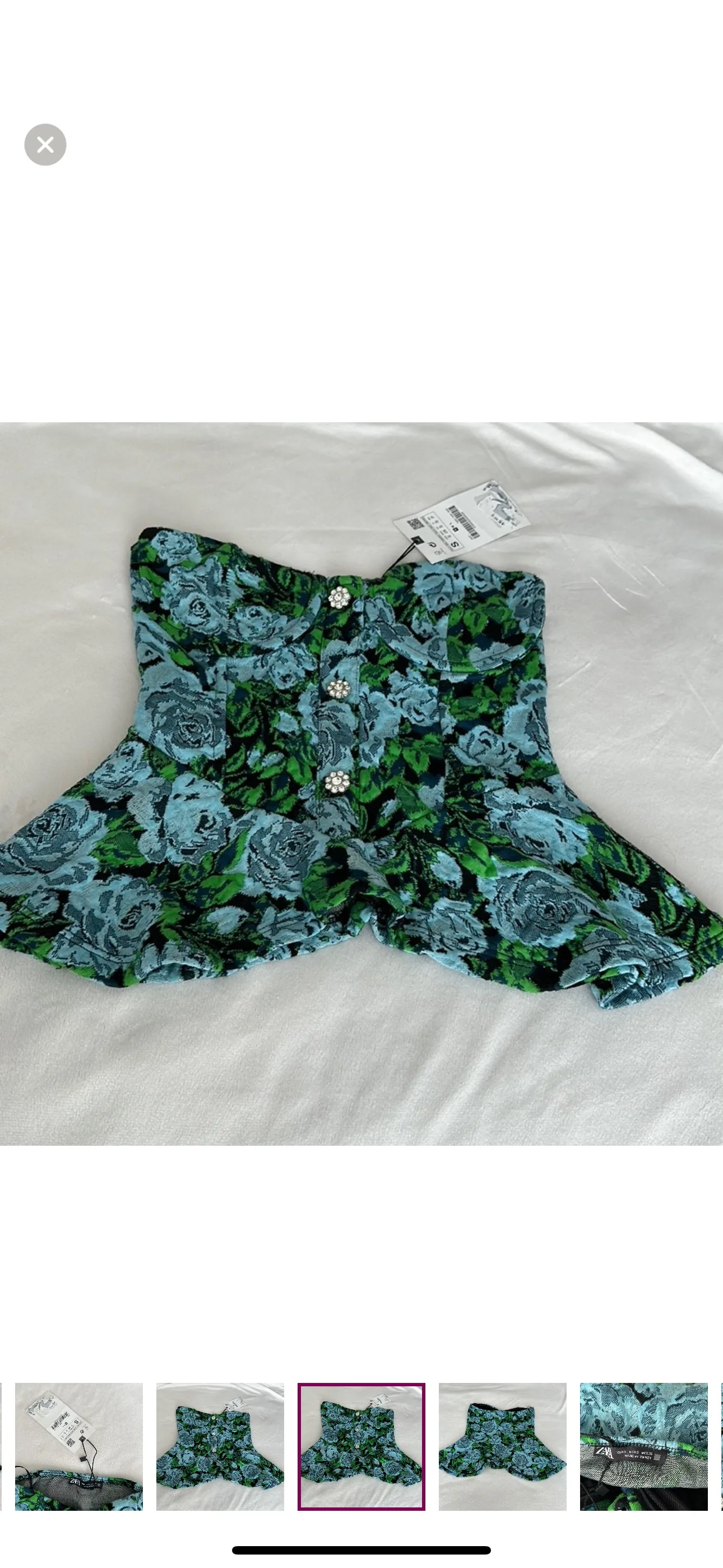 Zara Floral Strapless Top image indicator(2)