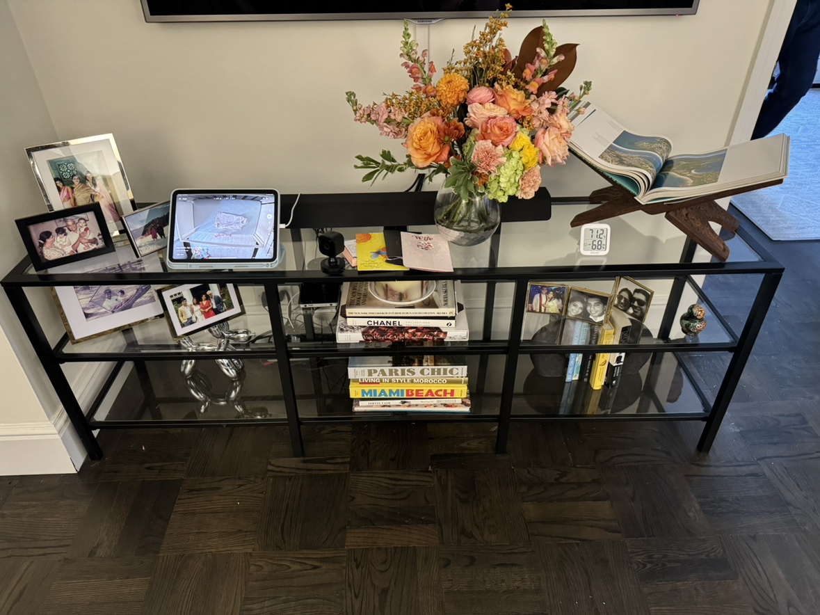 Glass Top Console Table - photo 3
