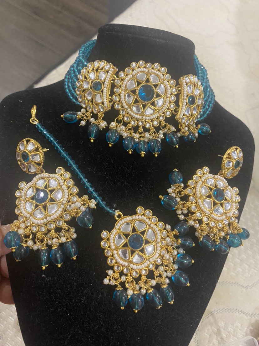 Kundan Jewelry Set ( New) peacock colour