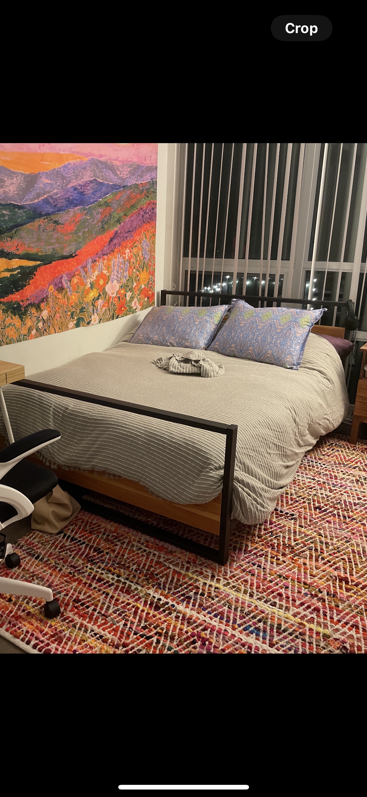 Bed Frame - Double/Full Size + mattress for sale