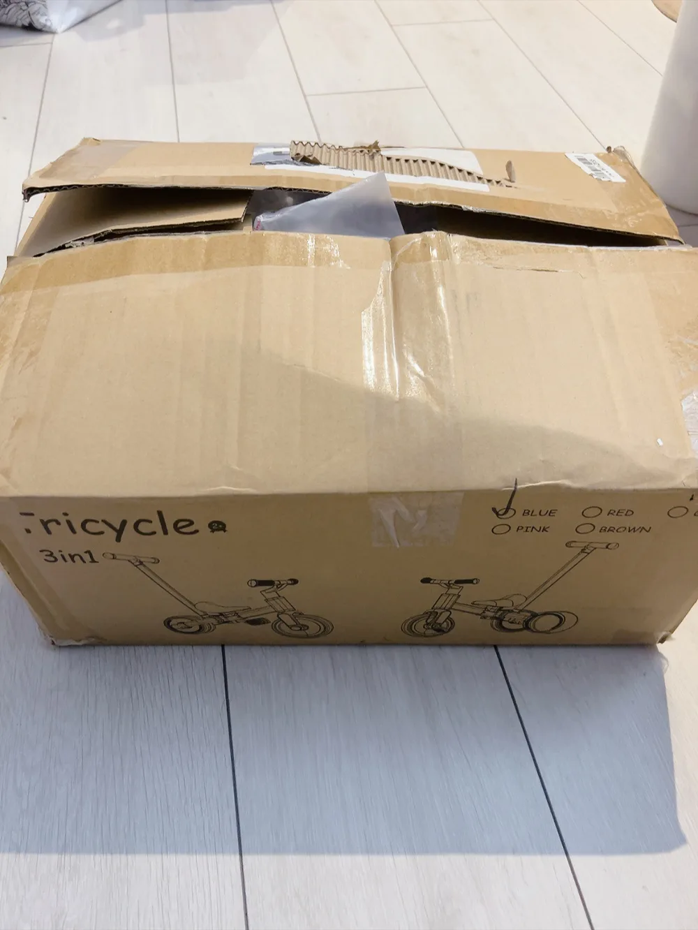 🥕Open box🥕 Tricycles for kids, 5 in 1 Toddler Balance Bike image indicator(7)