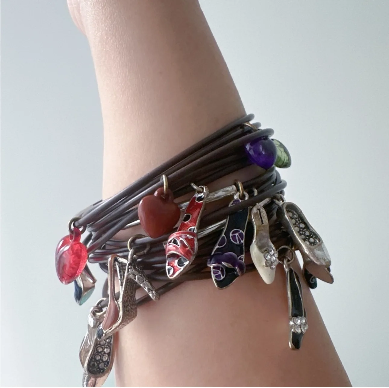 Brown Cord Bracelet with Charm image indicator(3)