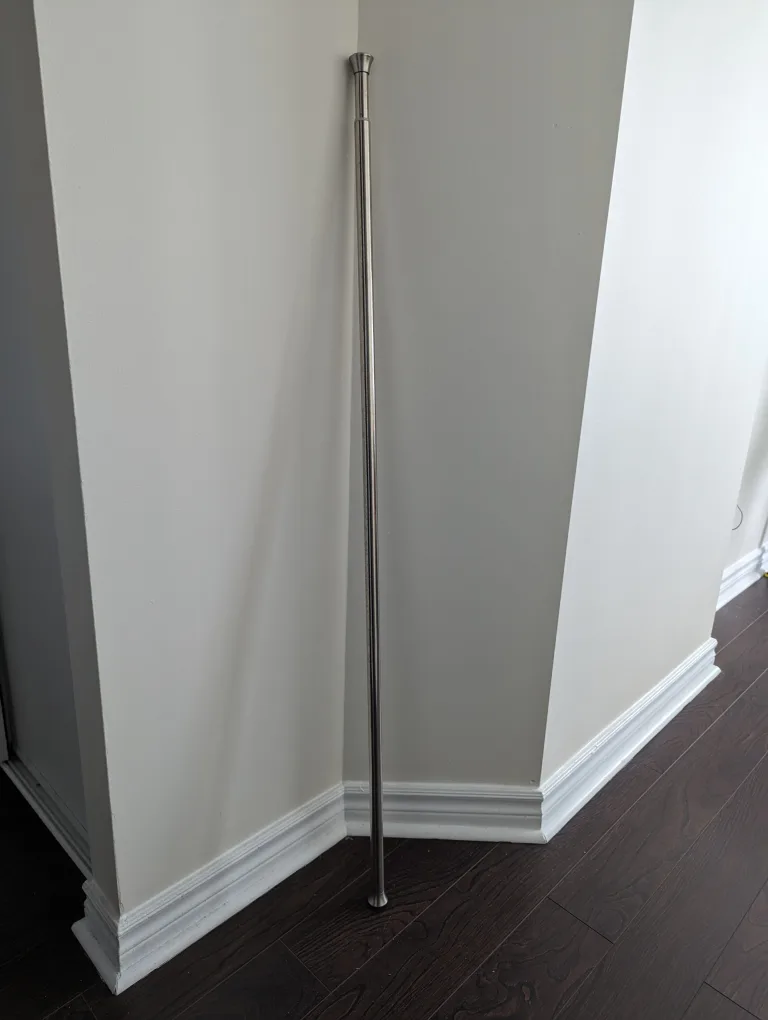 Adjustable Tension Curtain Rod (54"-90" Nickel Finish) image indicator(2)