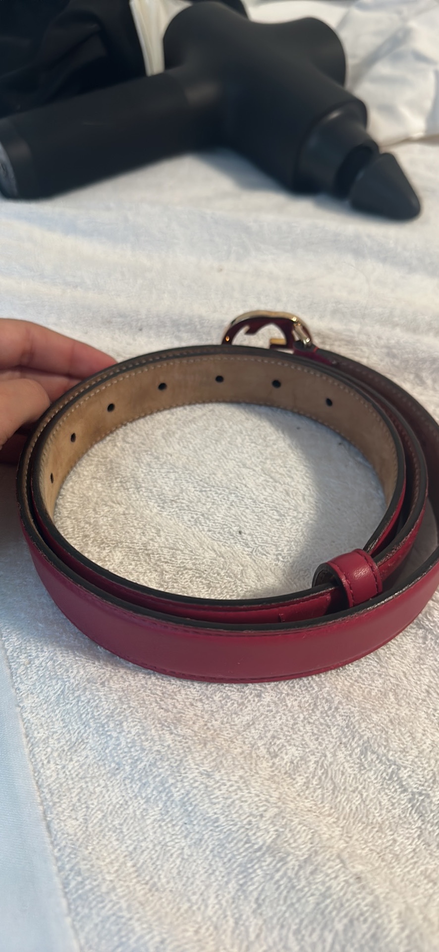 Gucci Red Leather Belt - photo 2