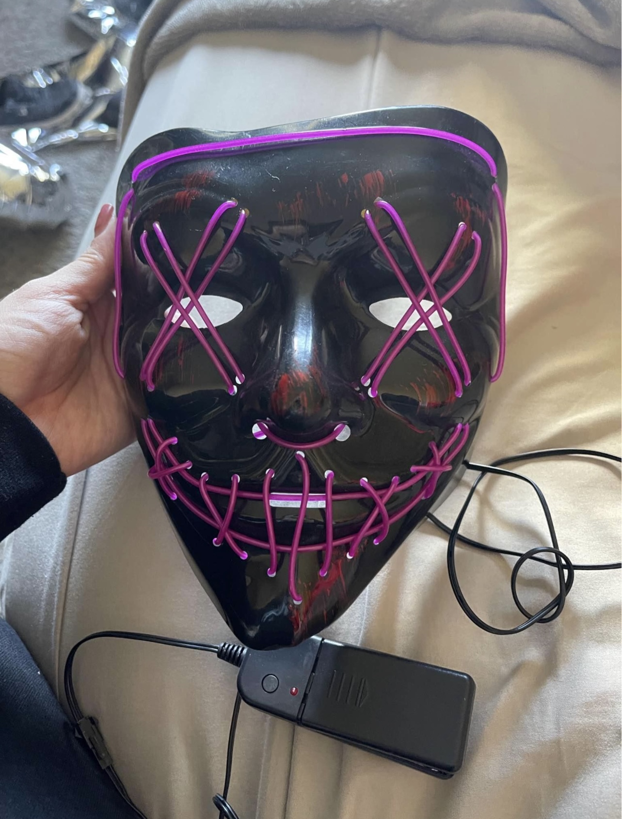 Purple Light Up Mask - photo 2