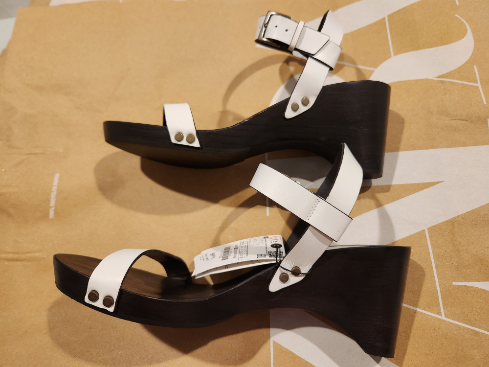 Zara White Leather Sandals - photo 4