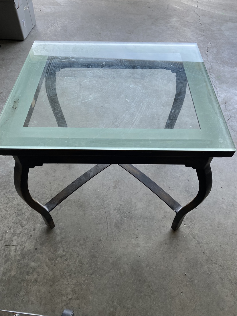 Glass Top End Table - photo 2