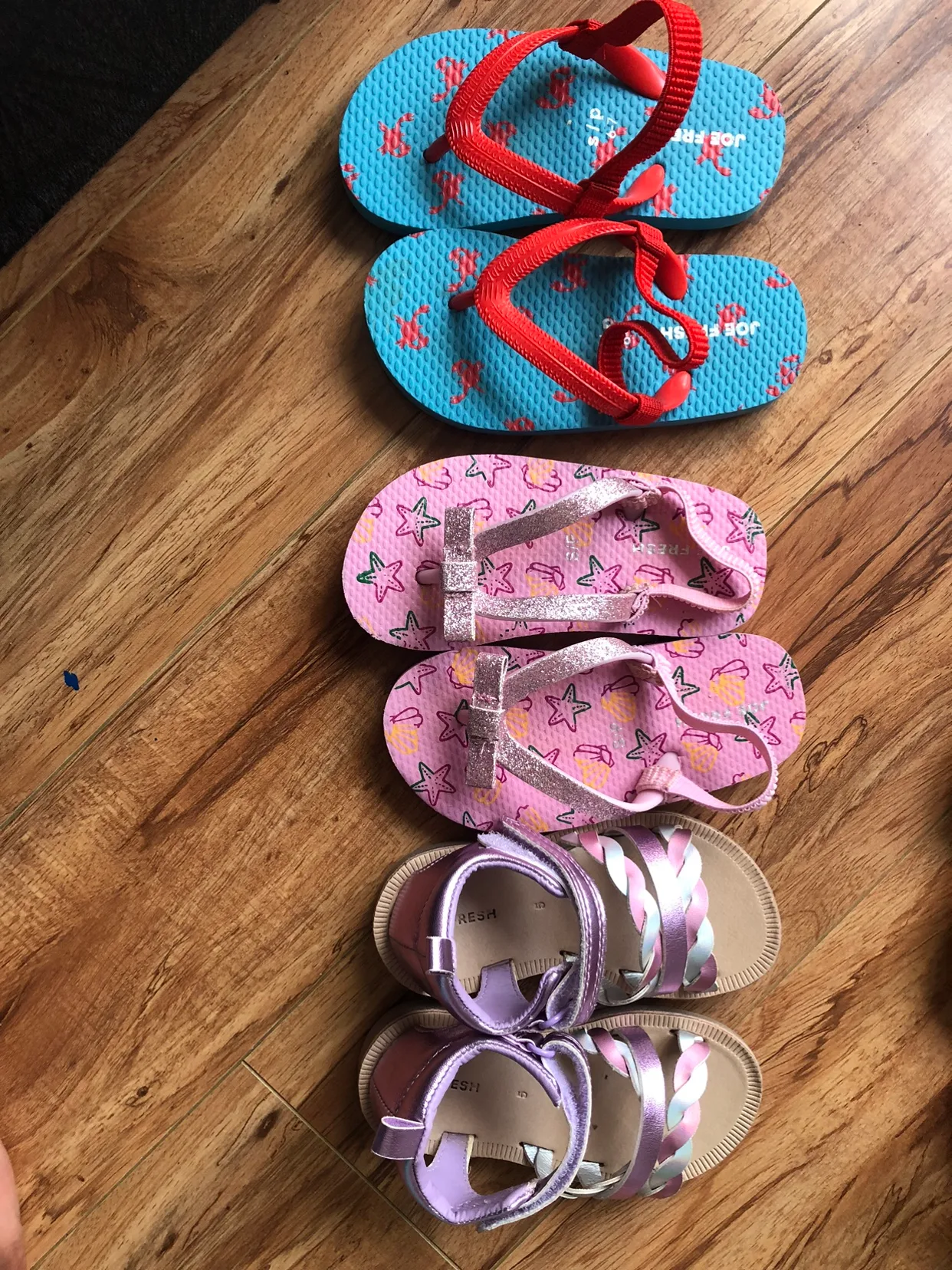 Baby Girl Shoes pic 1 and 3 used ones $5 pic 2 new ones for $8 image indicator(2)
