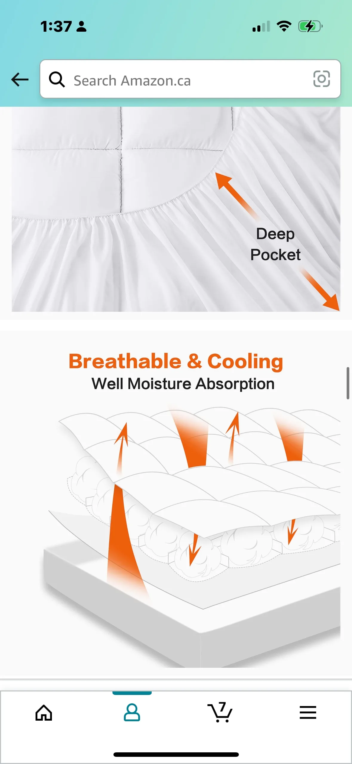 Queen Size  Deluxe Cooling Comfort Mattress Topper image indicator(8)