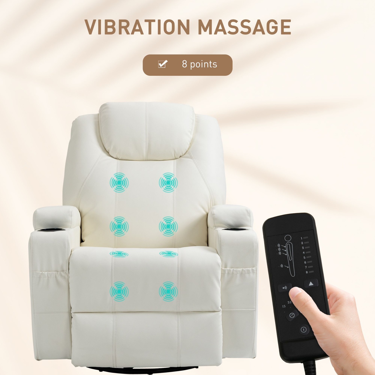White Reclining Massage Chair - photo 4