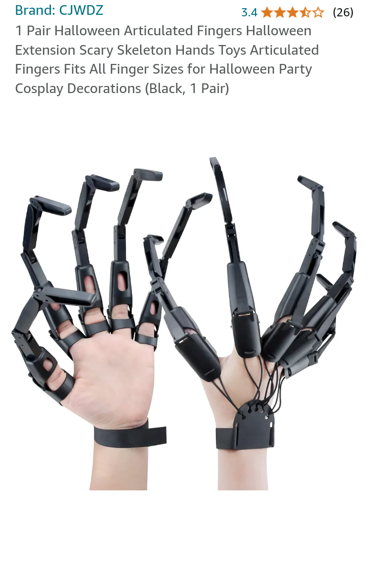 Pair of Halloween articulated fingers. 🎃💀🦇👻 - photo 2
