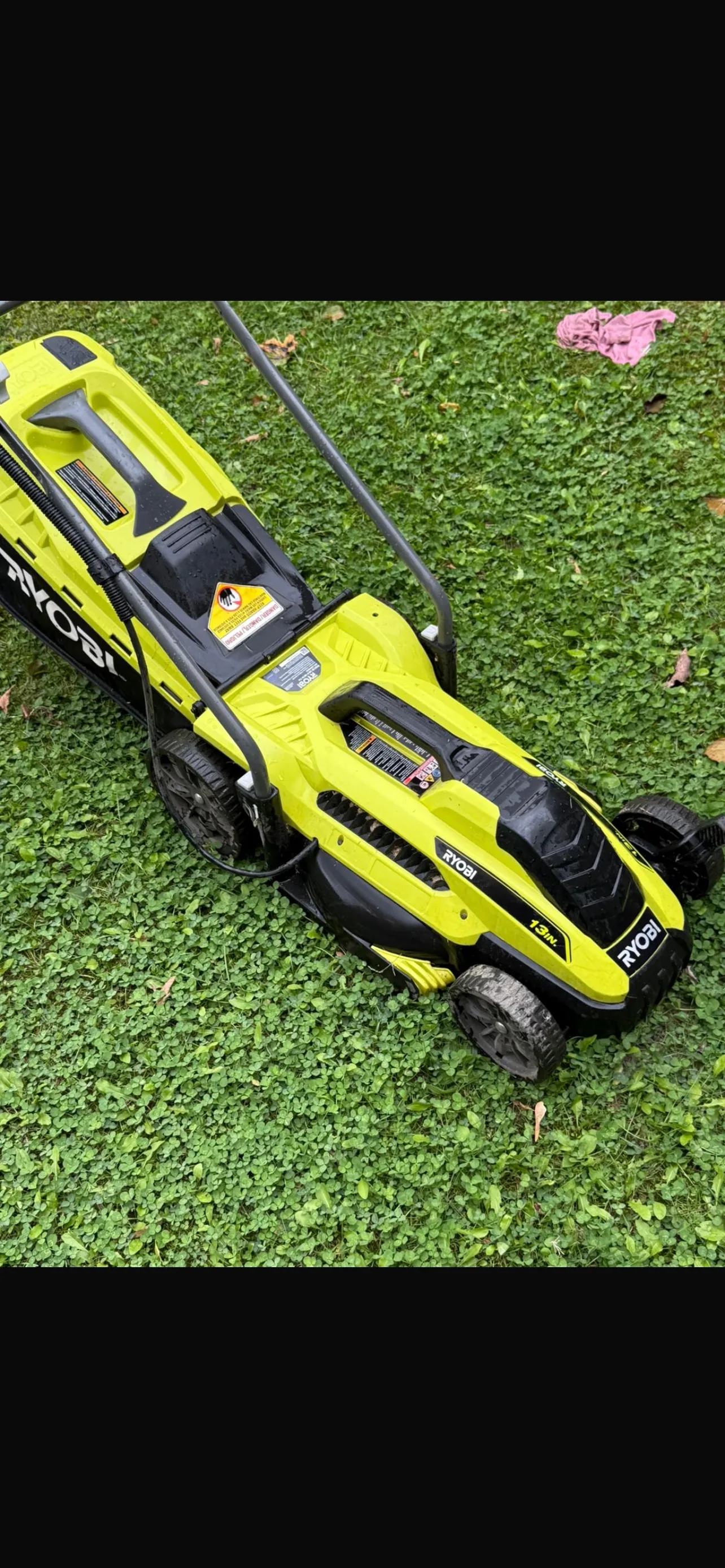 Ryobi 19 inch electric lawnmower thumbnail
