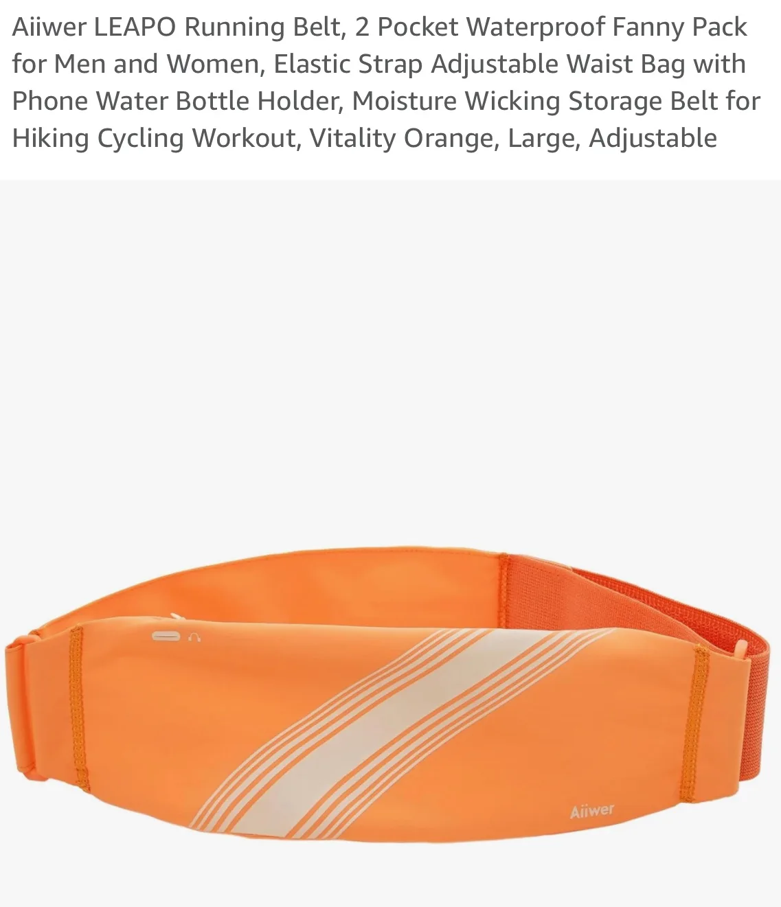 Orange Running Belt with Two Pockets image indicator(6)