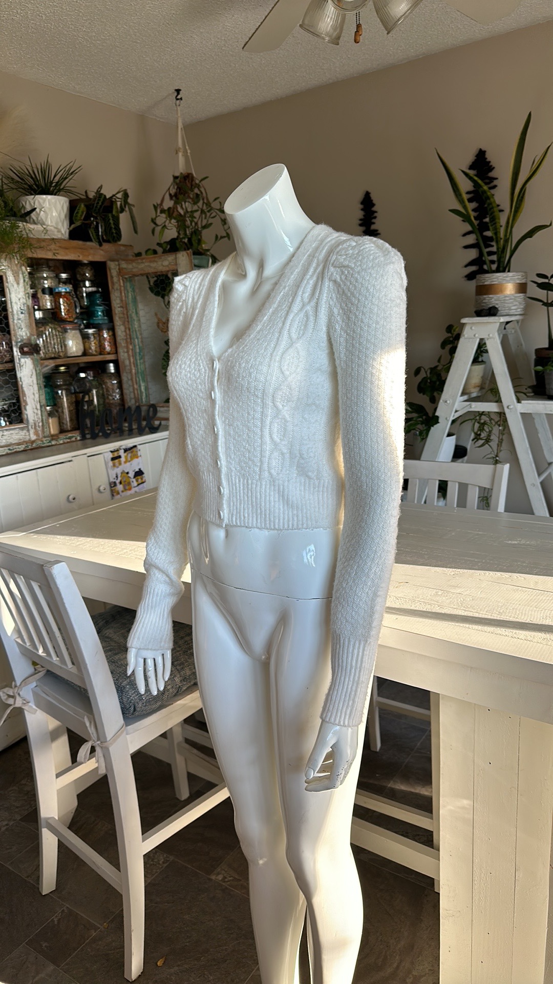 White Knit Cardigan - photo 2