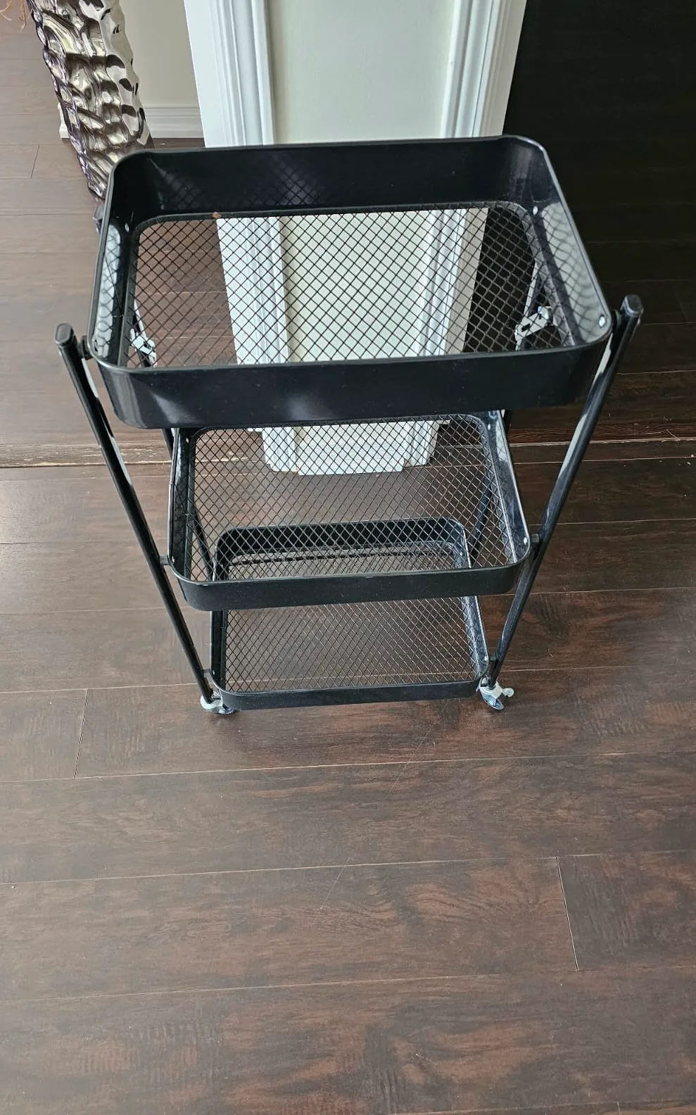 Black 3 Tier Rolling Cart