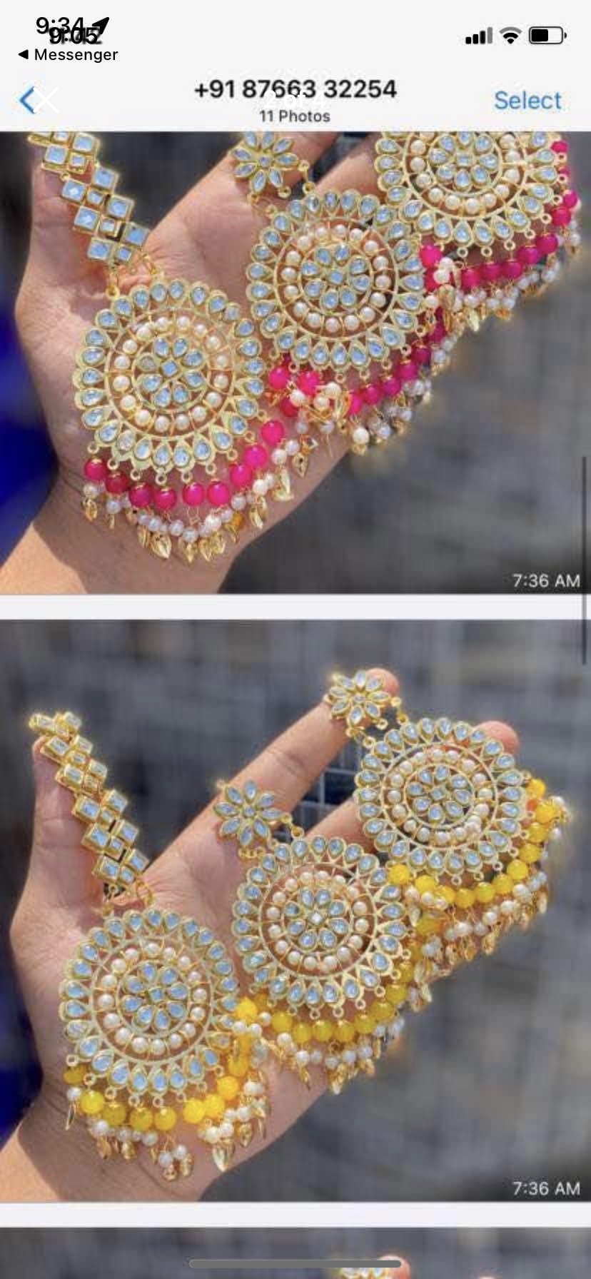 Tikka set with earrings ( Brand new) - photo 2