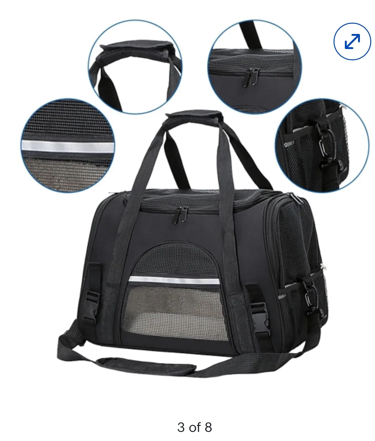 Breathable Mesh Small Dog Cat  Carrie Bags image indicator(3)