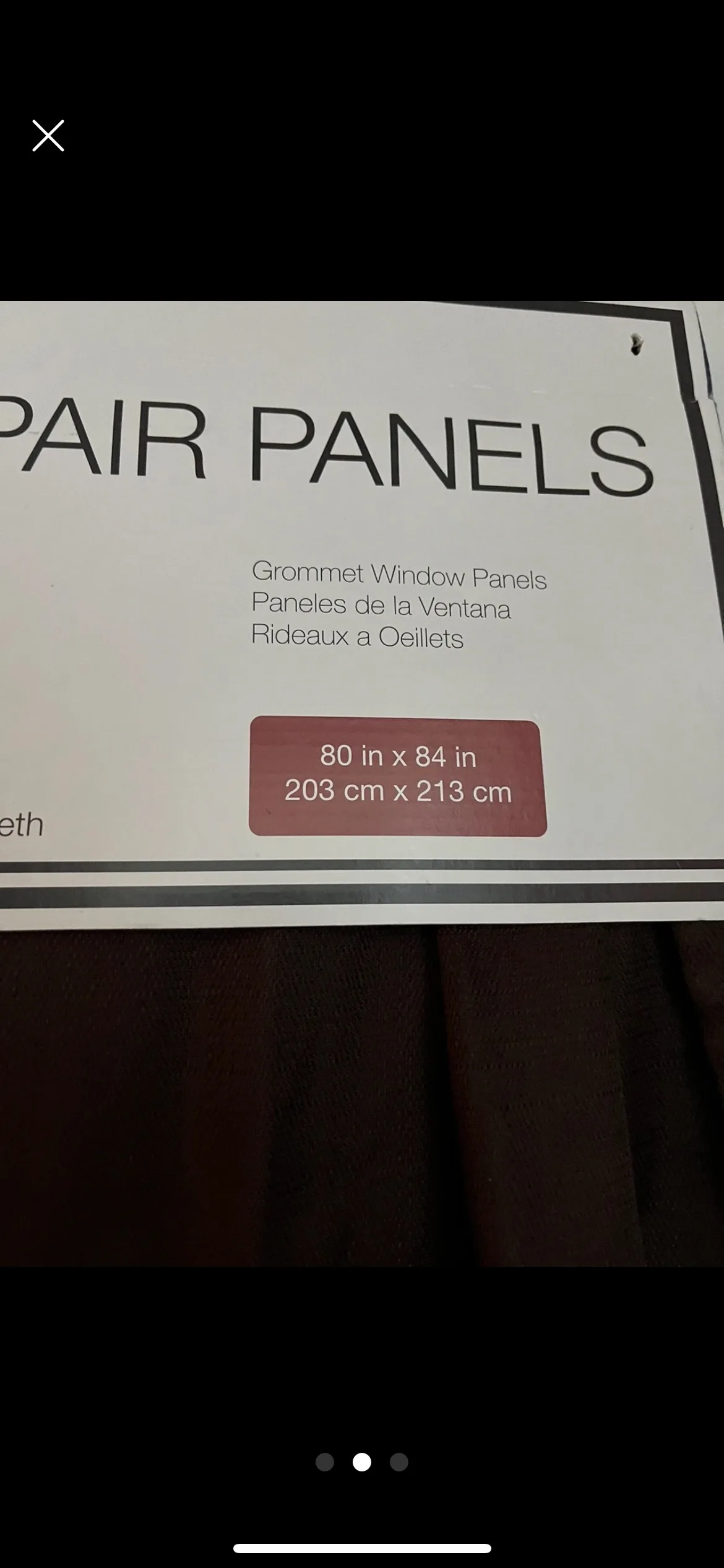 New single curtain panel chocolate color with grommet image indicator(2)