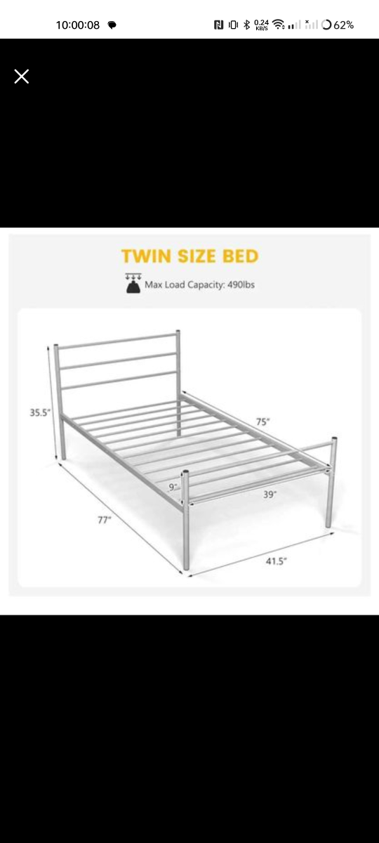 Twin Size Metal Bed Frame